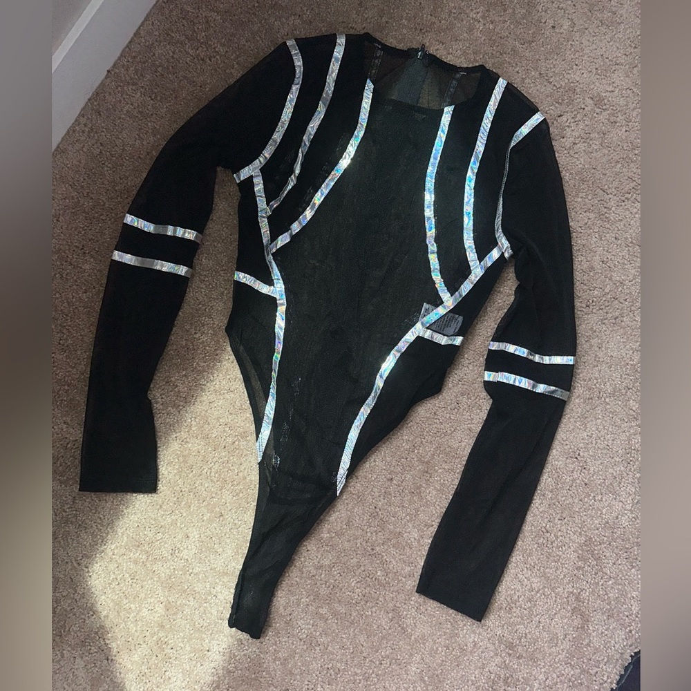 Reflective Wave Mesh Bodysuit
